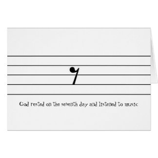 God rested on the seventh day and listened to...
