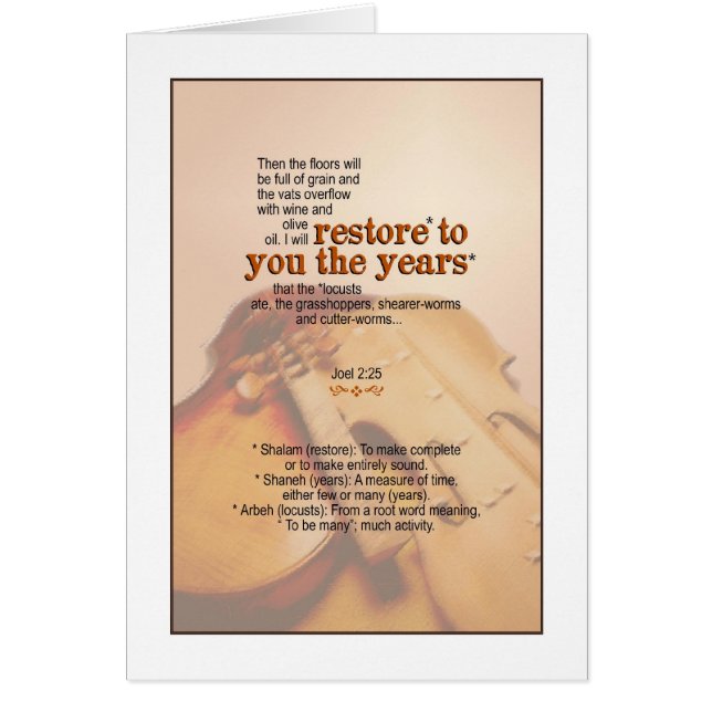 God Restores the Years - Joel 2:25 (Front)