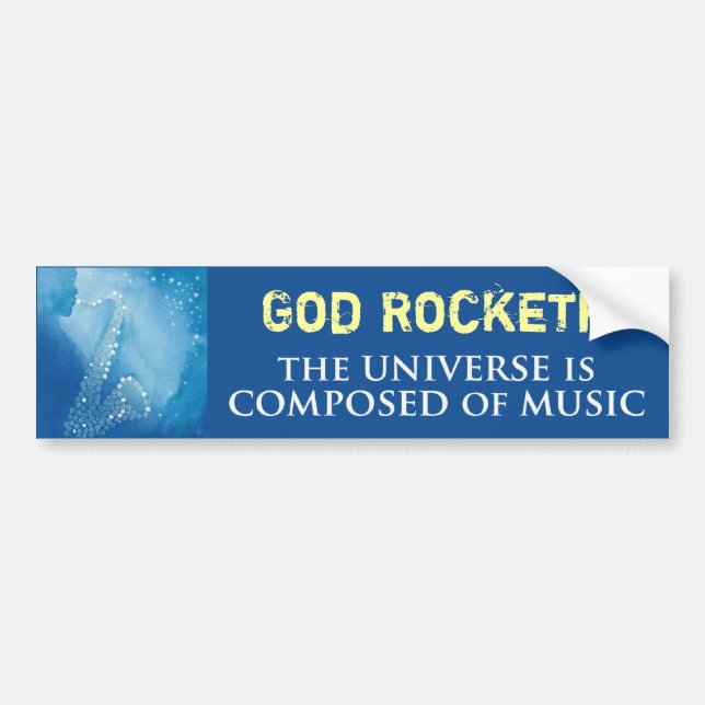 God Rocketh Bumper Sticker (Front)