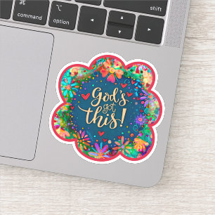 God’s Got This Fun Floral Inspirivity Sticker