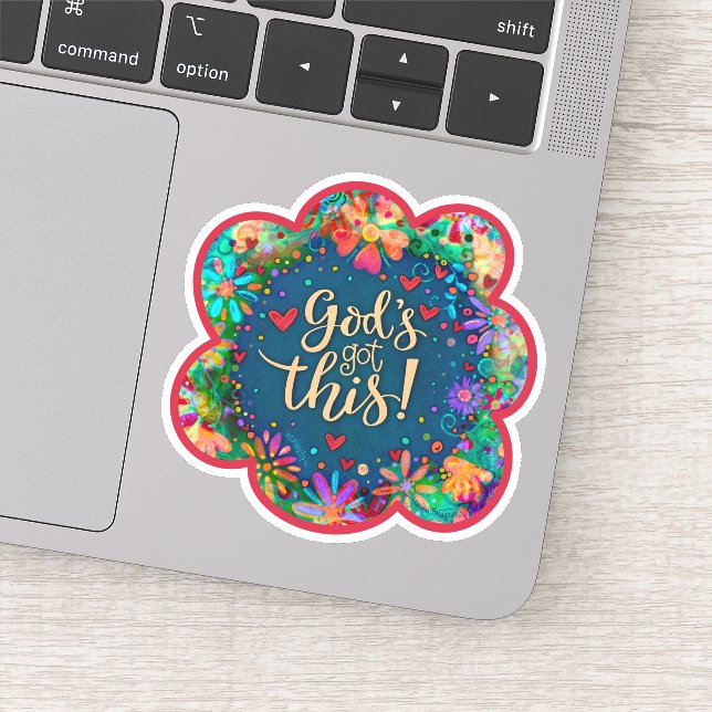 God’s Got This Fun Floral Inspirivity Sticker (Detail)