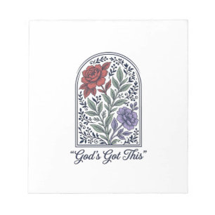 God’s Got This Vintage Floral Faith Notepad