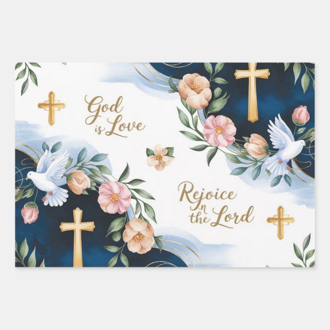 God’s Love  Wrapping Paper Sheet (Front)