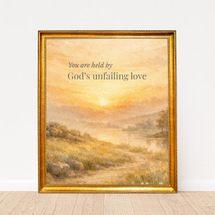 God’s Unfailing Love Christian Encouragement Poster
