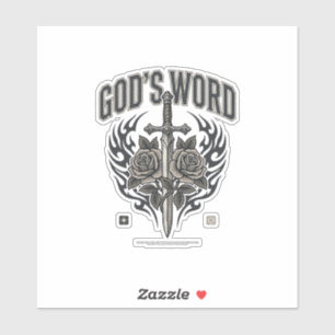 God’s Word Sword & Roses Vintage Christian