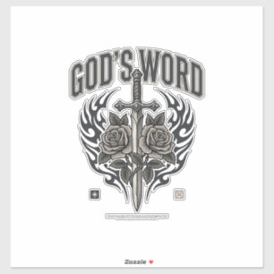 God’s Word Sword & Roses Vintage Christian