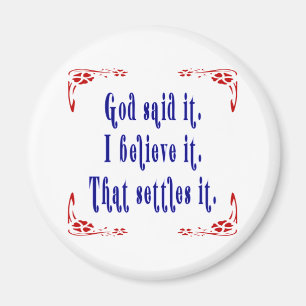 God Said It! Four Red Flowers Magnet