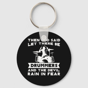 God Said Let There Be Drummers Devil Ran Key Ring