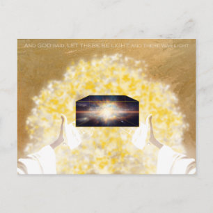 God said, Let there be light Postcard
