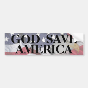 GOD SAVE AMERICA BUMPER STICKER