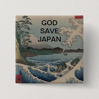 GOD SAVE JAPAN 15 CM SQUARE BADGE