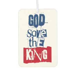 God Save The King Charles British Royal Monarch  C Car Air Freshener