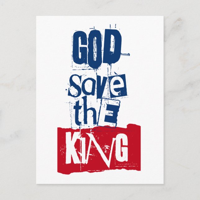 God Save The King Charles British Royal Monarch   Holiday Postcard (Front)