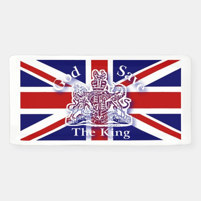 God Save the King Commemorative Banner (Horizontal)