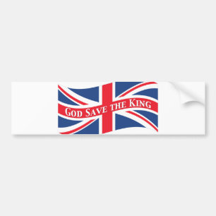 God Save the King with Union Jack Bumper Sticker