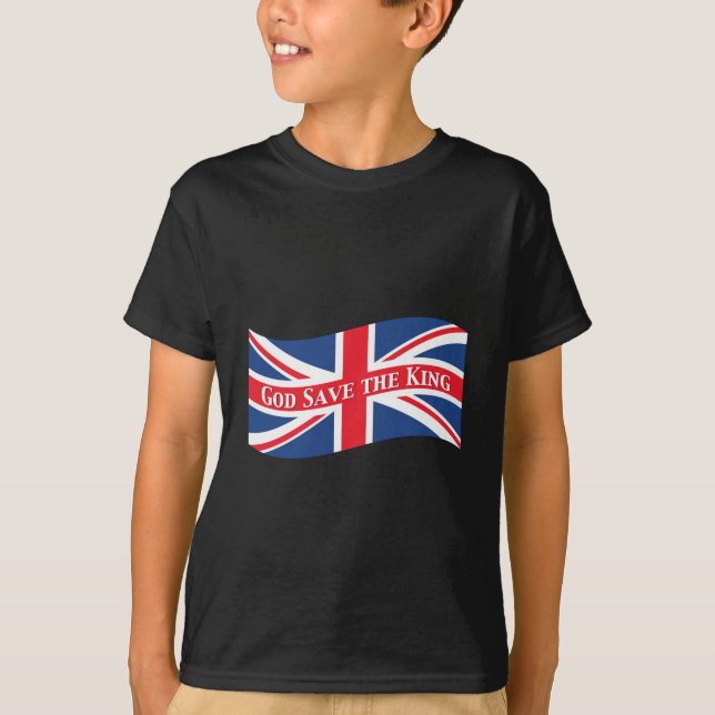 God Save the King with Union Jack T-Shirt (Front)