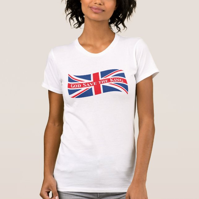 God Save the King with Union Jack T-Shirt (Front)