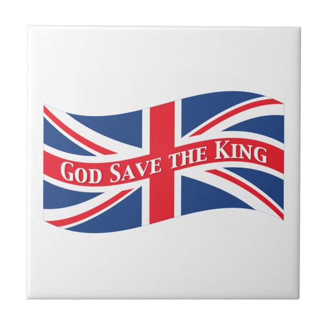 God Save the King with Union Jack Tile (Front)