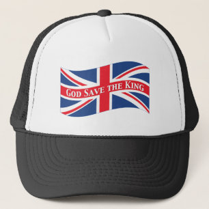 God Save the King with Union Jack Trucker Hat