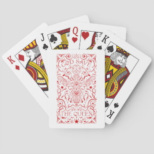 god save the queen bee playing cards
