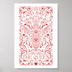 god save the queen bee poster