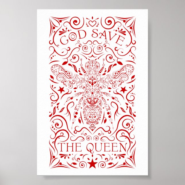 god save the queen bee poster (Front)