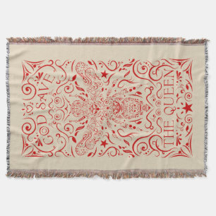 god save the queen bee throw blanket