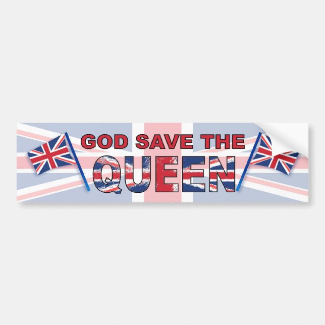 God save the Queen Bumper Sticker (Front)