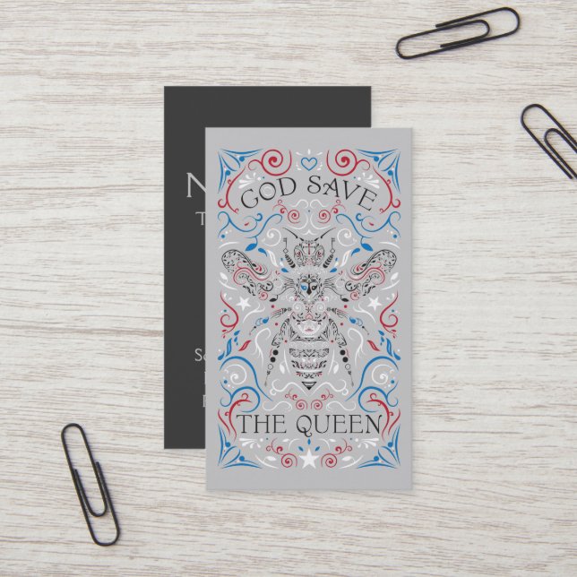 god save the queen business card (Front/Back In Situ)