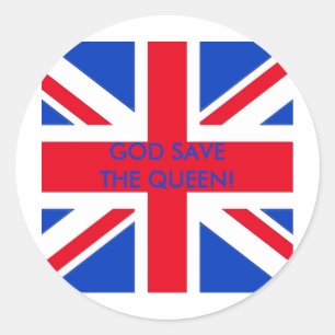 GOD SAVE THE QUEEN! CLASSIC ROUND STICKER