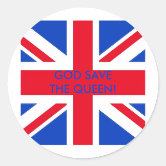 GOD SAVE THE QUEEN! CLASSIC ROUND STICKER