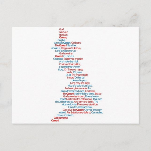 God Save the Queen Postcard (Front)