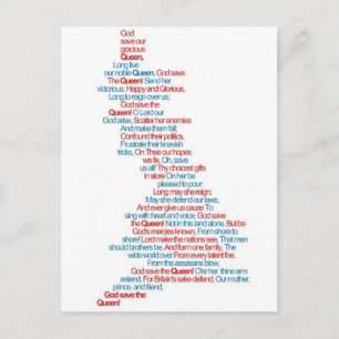 God Save the Queen Postcard