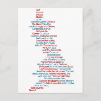 God Save the Queen Postcard