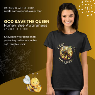 God Save The Queen Stained Glass Honeybee T-Shirt
