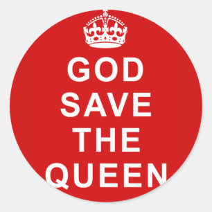 God Save the Queen Tshirts, Bags, Gifts Classic Round Sticker