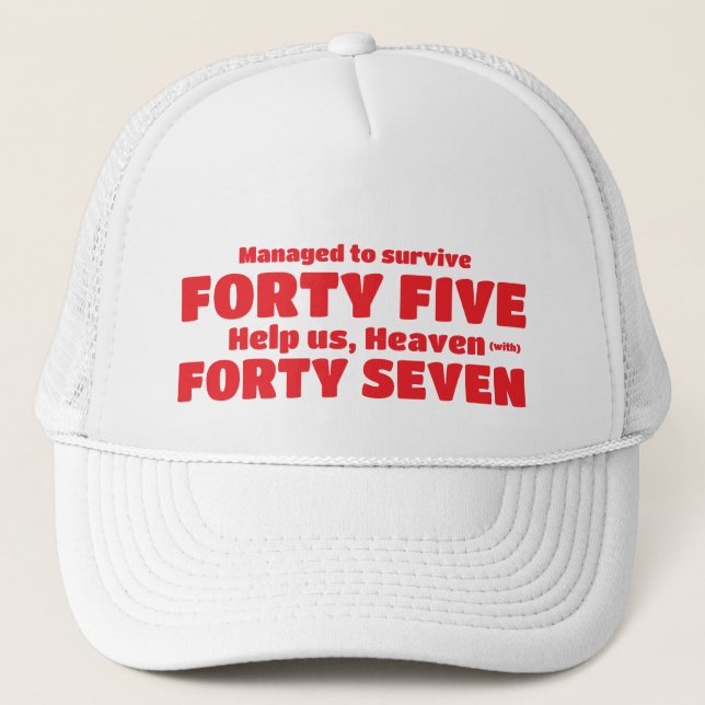 God save us from Donald Trump Trucker Hat (Front)