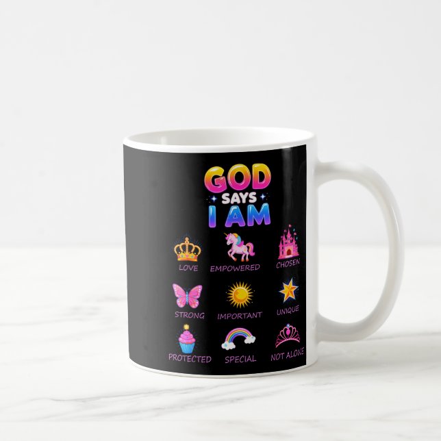 God Say I Am Princess Cute Jesus Teen Girl Toddler Coffee Mug (Right)