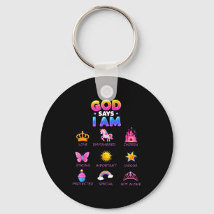 God Say I Am Princess Cute Jesus Teen Girl Toddler Key Ring