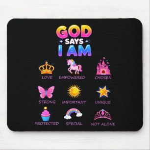 God Say I Am Princess Cute Jesus Teen Girl Toddler Mouse Mat