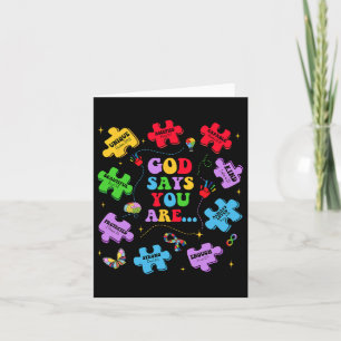 God Say You Are Autism Christian Jesus Bible Verse Card