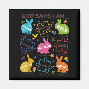 God Says Be Kind Autism Awareness SPED Easter Magnet