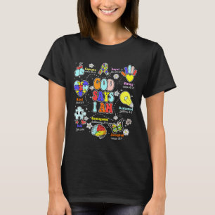 God Says I Am Autism Awareness Be Kind Christian J T-Shirt