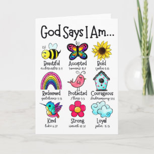 God Says I Am Bee Spring Christian Funny Easter Da Card