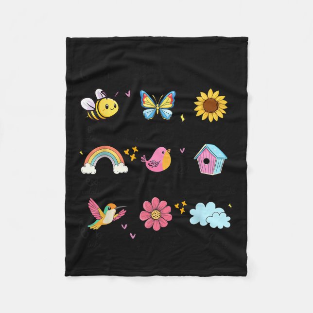 God Says I Am Bee Spring Christian Funny Easter Da Fleece Blanket (Front)