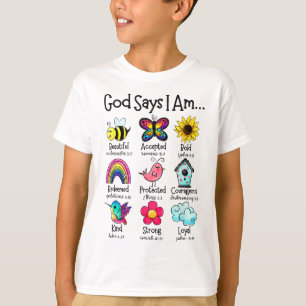 God Says I Am Bee Spring Christian Funny Easter Da T-Shirt