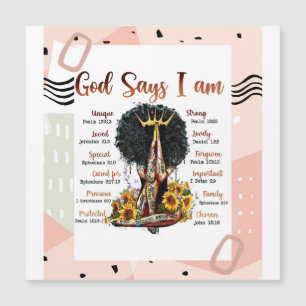 God Says I AM Black Christian Women Melanin Sista