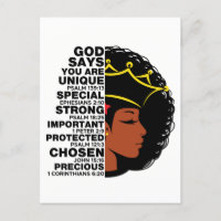 God Says I AM Black Christian Women Melanin Sista