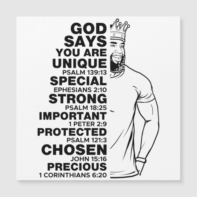 God Says I AM Black King Melanin Man Bruh Bro Love (Front)