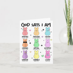 God Says I Am Christian Boys Girls Toddler Kids Ea Card